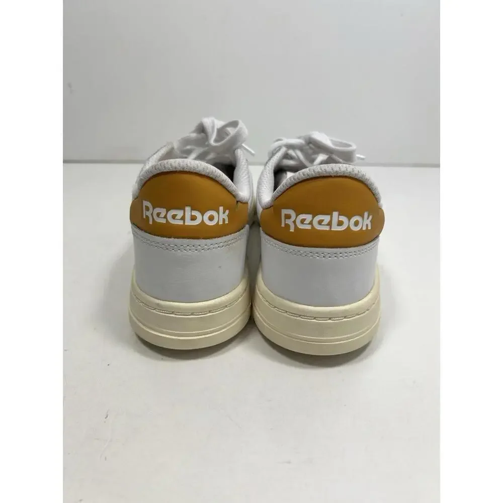 Size 8.5 - Reebok Court Peak White Bright Ochre Women’s 10